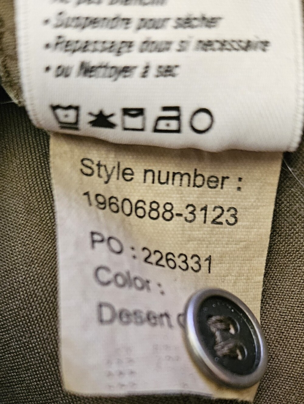 $10 w/$15+ Bundle Paige Collared Shirt dress In Dresser Olive With Tie Waist - Picture 11 of 11